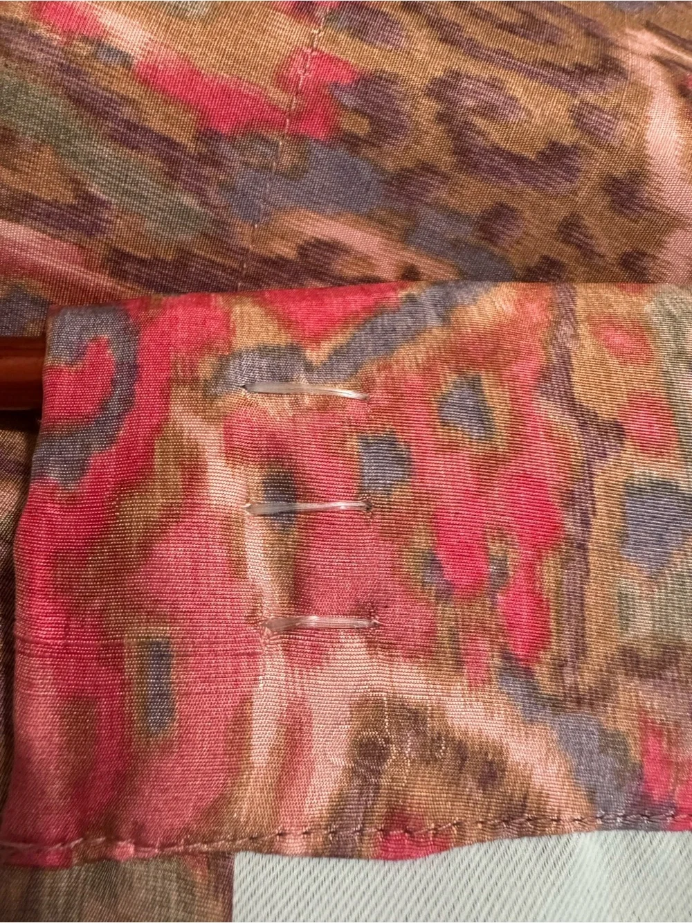 Pottery Barn Scarlett Paisley 100% Silk Lined Curtain Panels Pair 50x90 FLAW